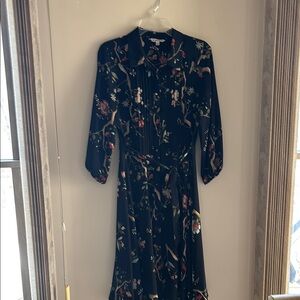 Nanette Lepore Black Long Sleeve Tie Front Sundress